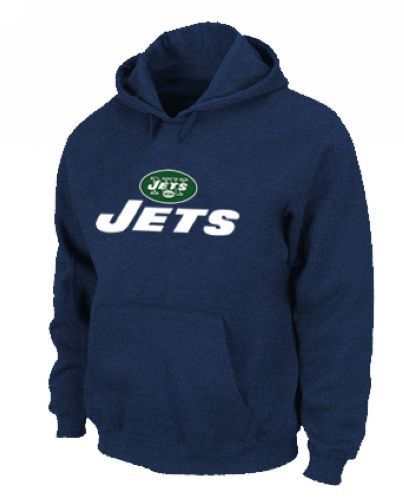 NFL Men's Nike New York Jets Authentic Logo Pullover Hoodie - Navy